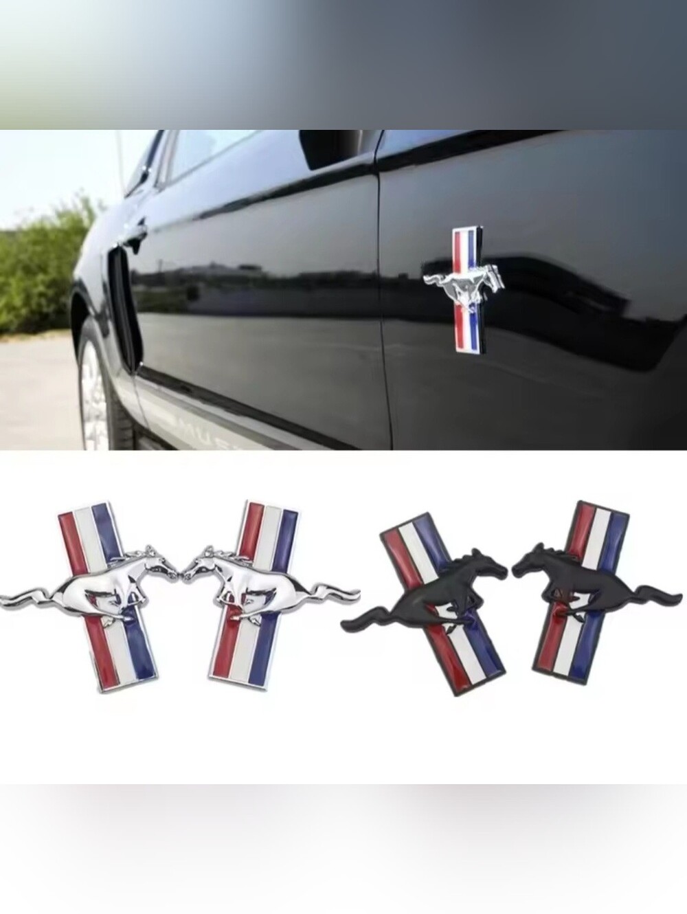 Ford Mustang horse emblem badge Set See All Colors